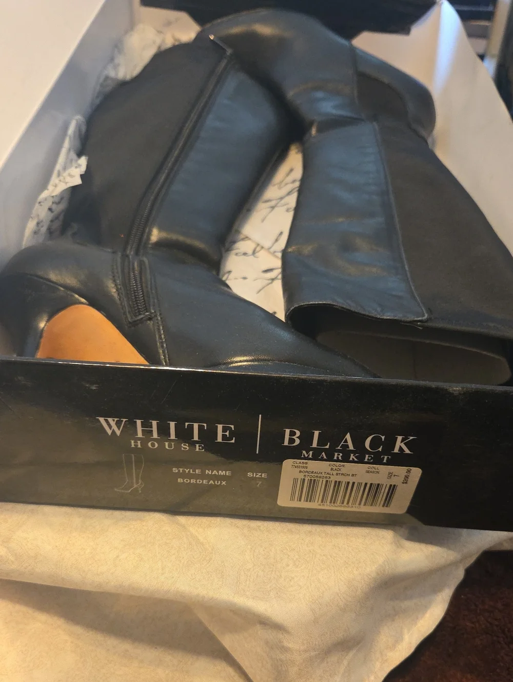 White House Black Market Black Over-the-Knee Boots